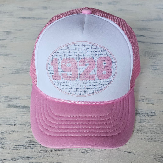 1928 Pink Trucker Hat